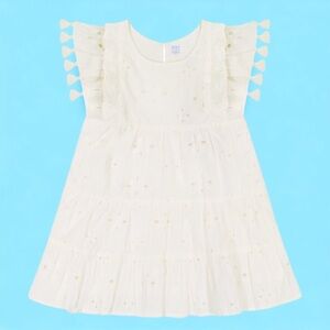 Mer St. Barth Sophie Tassel Dress in Ivory | 10 NWT